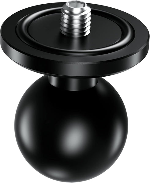 BRCOVAN 2 Pack Aluminum Alloy 1'' Ball Adapter with 1/4"-20 Threaded Stud for Action Camera & Camcorder Compatible with