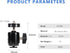 360 1/4 inch (2 Pack) Hot Shoe Mount Adapter Degree Swivel Mini Ball head with Screw for DSLR Camera, Monitor
