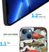 EMPYRI 13 6.1 Inch Salmon Printed Case for iPhone Cases Shockproof Phone Case Cover Not Yellowing Anti-Fingerprint