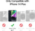 JETech Magnetic Phone Case for iPhone 14 Plus 6.7-Inch, Compatible with MagSafe, Slim Shockproof Translucent Matte Black
