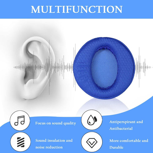 Quick Fit Sweatproof Earpads for Sony MDR-XB950BT, XB950B1, XB950N1, XB950AP Bluetooth Headphones, Ear Cushions with