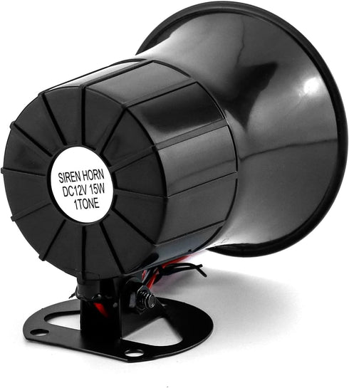 QWORK Electric Siren Horn, DC 12V Security Loud Wired Alarm Siren for Home Alarm System, 110 dB