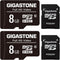 Gigastone 8GB Micro SD Card | 2-Pack Full HD Video | Surveillance Security Cam Action Camera Drone (85MB/s)
