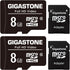 Gigastone 8GB Micro SD Card | 2-Pack Full HD Video | Surveillance Security Cam Action Camera Drone (85MB/s)