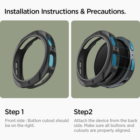 Spigen 8 44mm (2025) Liquid Air Designed for Samsung Galaxy Watch Case Flexible Lightweight TPU Cover - Matte Black