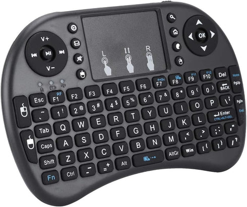 USB Mini Wireless Touch Keyboard, Portable Multifunction Wireless Keyboard with Touchpad for Smart TV/Win OS