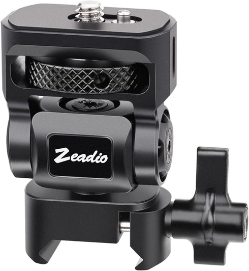 Zeadio Camera Monitor Mount, with 1/4"-20 Screw Adapter & NOTO Adapter, 360 Rotating