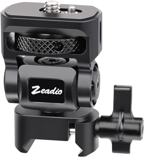 Zeadio Camera Monitor Mount, with 1/4"-20 Screw Adapter & NOTO Adapter, 360 Rotating