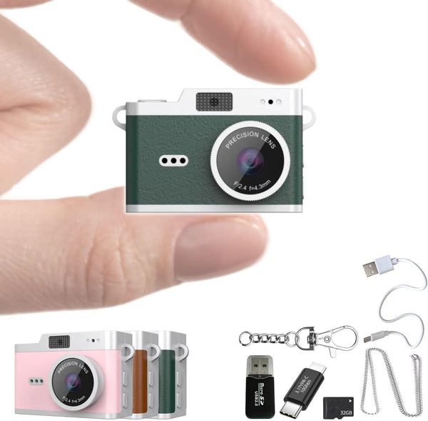 Sumuyo Mini Keychain Camera, 1080P Tiny Digital Camera, Pocket Video Recorder with 32GB