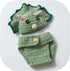 Vemonllas Newborn Photography Props Dinosaur Outfit, Crochet Costume with Dino Helmet Hat and Diaper Cover for Baby