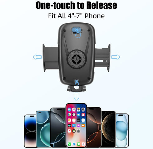 360 Cup Phone Holder for Car with Adjustable Long Gooseneck, Cell Phone Holder Mount for Car | Truck | Golf Cart