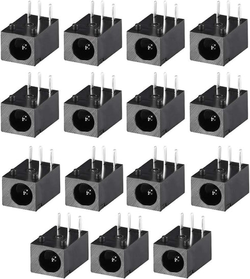 uxcell DC-003 3.5mm x 1.0mm DC Power Jack Plug, 15pcs 3 Pin Female Socket Connector
