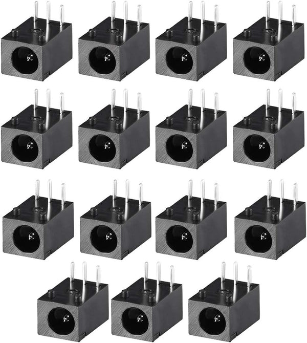 uxcell DC-003 3.5mm x 1.0mm DC Power Jack Plug, 15pcs 3 Pin Female Socket Connector