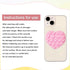 Vilbocr Heart-Shaped Silicone Phone Sticky Grip - Adhesive Back Phone Holder for iPhone & Android, Selfie Mirror Mount