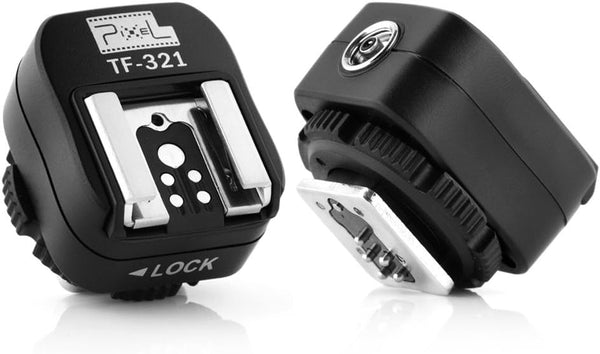 Pixel e-TTL Flash Hot Shoe Adapter with Extra PC Sync Port for Canon DSLRs & Flashguns