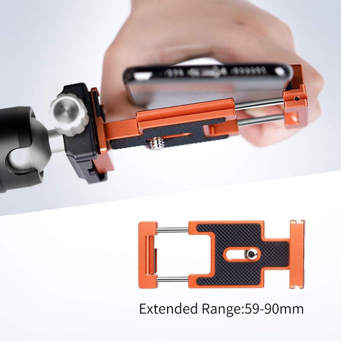 K&F Concept Aluminum Alloy Quick Release Plate with 1/4 Inch Screw for Camera, Cage, Cellphone, etc (Orange)