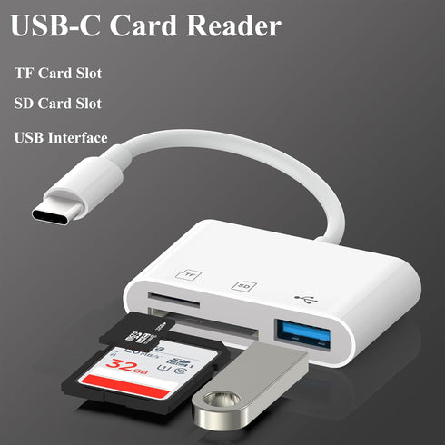 SD Card Reader USB C, SD Card Reader for Android, Memory Card Reader for iPhone 15/Laptop