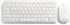 Mason West Slim Wireless Keyboard and Mouse Combo - White - for Desktop/Laptop/Windows/Mac, USB Nano Receiver