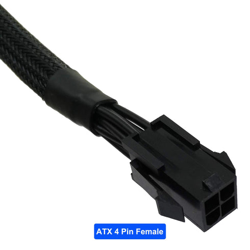 COMeap 2-Pack CPU Power Adapter, ATX to Motherboard 8 Pin Converter, Sleeved Cable, 9.5-inch (24cm) with ATX 4 Pin Port