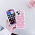 AUCAN Cute Silicone Case for iPhone 15 6.1", Pink Kawaii Soft Funny Shockproof Classic Cat Bow Cover for Girls Women