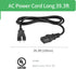 2-Pack Replacement AC Power Cord, 3.28 feet (1 meter) 3 Prong 18 AWG for Printer, PC, Monitor Power Supply