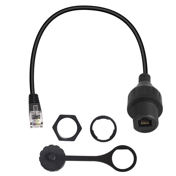 QIANRENON RJ11/RJ12 6P6C Waterproof Connector, CAT3 RJ12 Male to Female Outdoor Telephone Line Socket, IP67 Waterproof,