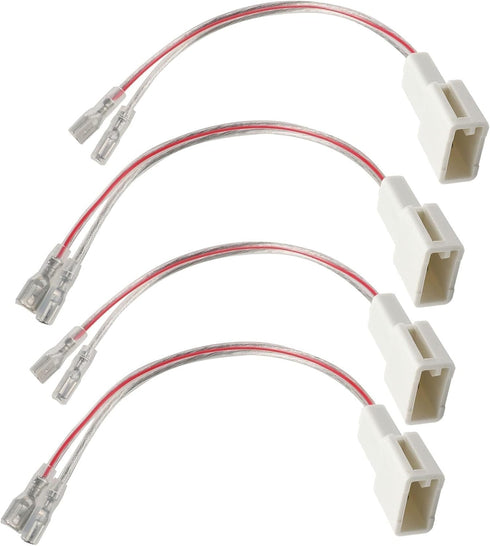 Car Speaker Wiring Harness Adapters for Toyota 2000-2015, 4PCS Aftermarket Front Rear Door Speaker Connector