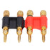2Pcs Stackable Dual Banana Plugs for Speaker Wire, Brass Male Plug 2 Way Banana Connectors