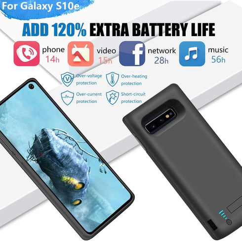 BAHOND S10e, 5000mAh 1.2X (5.8 Inches) Battery Case for Samsung Galaxy Rechargeable Extended Battery Charging Case