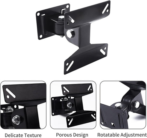 TV Monitor Wall Mount Bracket with Swivel Articulating for 14-24 Inch LED LCD Flat Screens, Max VESA 75x75mm