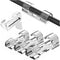 YOYOQIEKENAO Clear Cable Clamp, 100pcs Medium, Strong Self-Adhesive Wire Fixing Tool for Desk and Wall