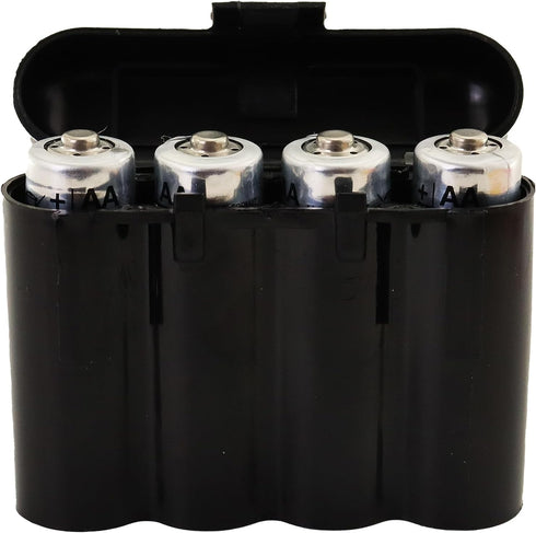 4 Pack AA/AAA/CR123A Black Battery Holder Storage Cases