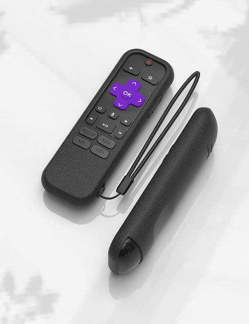 Silicone Remote Cover for Roku Streaming Stick (2017)/(2018), Shockproof Protective Case with Remote Loop