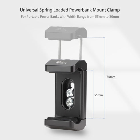 Leftfoto SSD T7 Holder SSD T5 Mount Bracke for Samsung SanDisk SSD T5,Universal Spring Loaded Mount Clamp,Compatible with Width Range from 55mm to 80mm(2.2–3.1 inches)