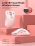 RAPIQUE 2.4 Bluetooth Wireless Mouse - Dual Bluetooth & GHz USB Receiver, Ergonomic Design, Quiet Clicks, Low Power