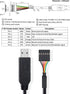 DTech USB to TTL Serial 5V Adapter Cable with FTDI FT232RL Chip, 6 Pin 0.1 inch Pitch Female Socket Header for Windows