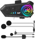 Motorcycle Helmet Headset - Moman H4Plus Single Use Snowmobile Motorbike Wireless Headphone with AI Voice Assistant,