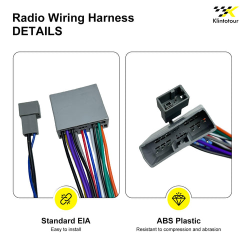 2006-2014, Radio Wiring Harness with Antenna Adapter Compatible with Acura/Honda Stereo Installation Wire Harness Kit