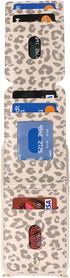 iPhone 13 Pro Max Case Wallet with Card Holder for Women, Crossbody with Strap, Kickstand Zipper Case - Rice Leopard