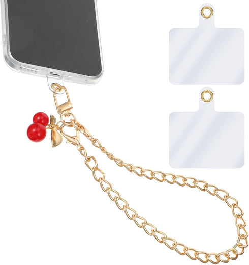 InnoHHustle Phone Wrist Strap with Cherry Charms, Detachable Cute Cherry Cell Phone Lanyard