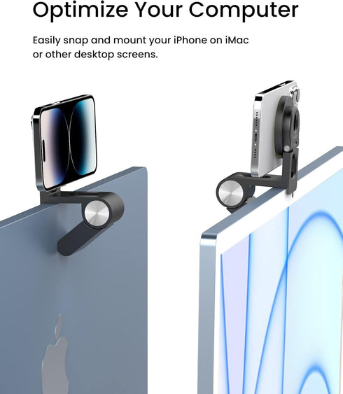 SODI Continuity Camera Mount for Desktop Monitor & iMac, Adjustable Magnetic Stand for iPhone
