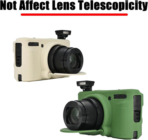 SX740 Silicone Camera Case, Rubber Cover for Canon PowerShot SX740 SX730 HS with Hand Strap