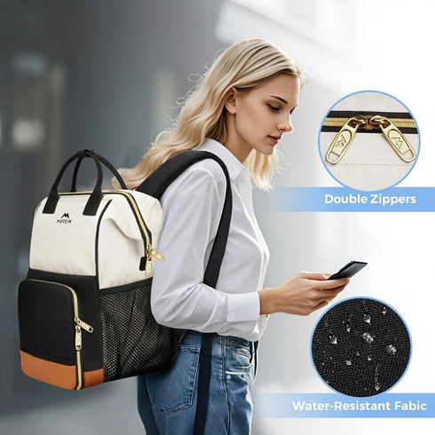 Backpack 15.6 Inch Backpack Backpacks MATEIN Insulated Lunch for Women, Work Laptop with Lunch Compartment