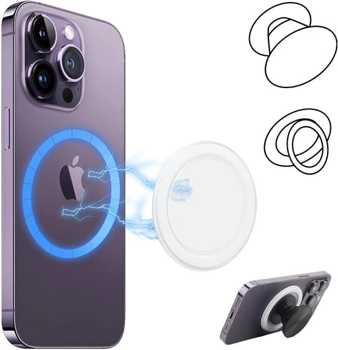 Frosted Magnetic Base for PopSocket Phone Grips Holder, Removable Stand for iPhone 15/14/13/12 Compatible