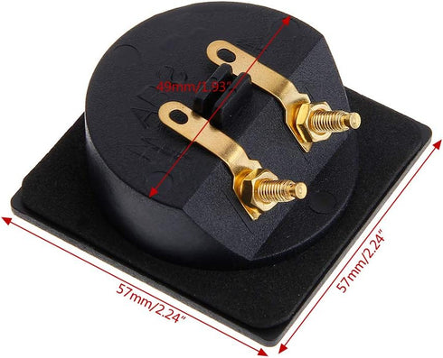 Pinhaijing Square Shape Double Binding Post Speaker Box Terminal Cup, Black and Red