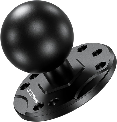 1.5" Ball Mount with Aluminum Alloy Round Plate, Universal Mounting Base with AMPS Holes for Garmin, Lowrance,