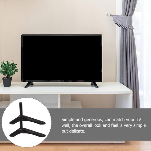 LABRIMP Universal TV Stand Desktop Mount Bracket with Screws Aluminum Alloy TV Riser Base Tabletop Support Holder