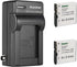 Kastar 2-Pack Battery and AC Wall Charger Replacement for GE GB-60 Battery, GE X600 Digital Camera