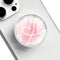 Ksadiye Clear Phone Grip with Expanding Kickstand,Cell Smartphones Collapsible Stand Pink White Heart