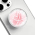 Ksadiye Clear Phone Grip with Expanding Kickstand,Cell Smartphones Collapsible Stand Pink White Heart
